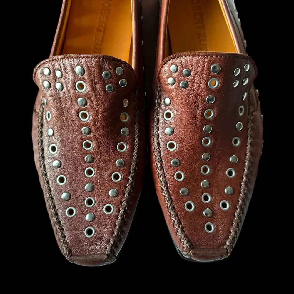 Robert Zur True Glove Leather Vero Shoes Flats Loafers Slip-Ons 8 Soft Brown EUC - Picture 7 of 10